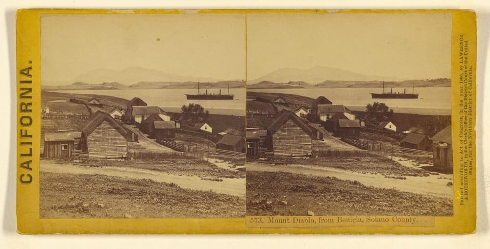 An 1866 postcard from Mount Diablo, from Benicia, Solano County.